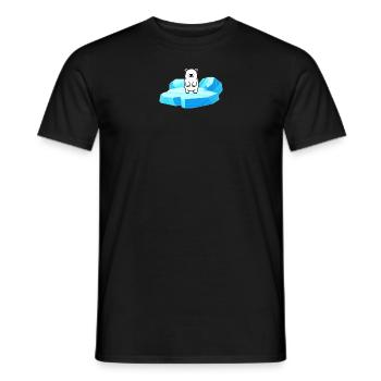 Süsser kleiner Eisbär auf einer Eisscholle - Männer T-Shirt - Schwarz - Vorne - AI Model Male 178 light (178cm)