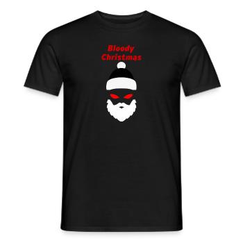 Blutige Weihnachten Fröhliche Weihnacht Horror - Männer T-Shirt - Schwarz - Vorne - AI Model Male 178 light (178cm)