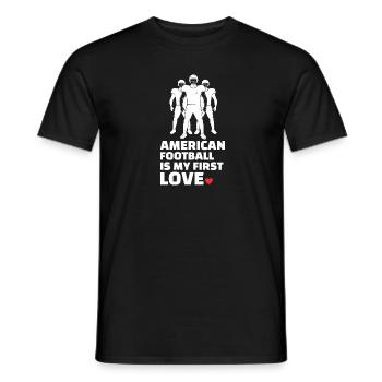 J’adore le football américain élégant - T-shirt homme - noir - Devant - AI Model Male 178 light (178cm)