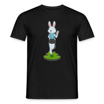 Hase Sekretärin Brief Büro - Männer T-Shirt - Schwarz - Vorne - AI Model Male 178 light (178cm)