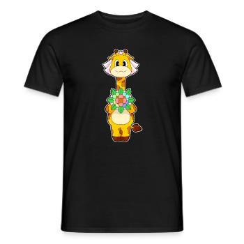 Giraffe Braut Blumen Hochzeit - Männer T-Shirt - Schwarz - Vorne - AI Model Male 178 light (178cm)
