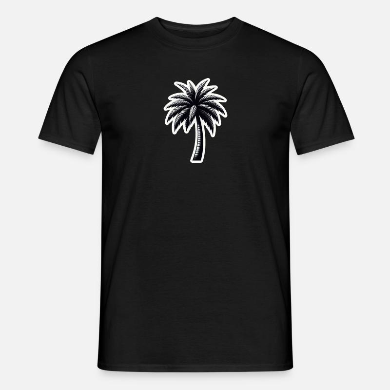 Palm tree black white - Men’s T-shirt - black