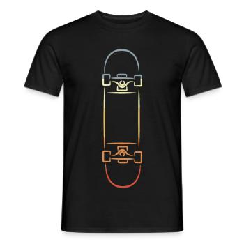 Vintage Skateboard Drawing - Men's T-Shirt - black - Front - AI Model Male 178 light (178cm)