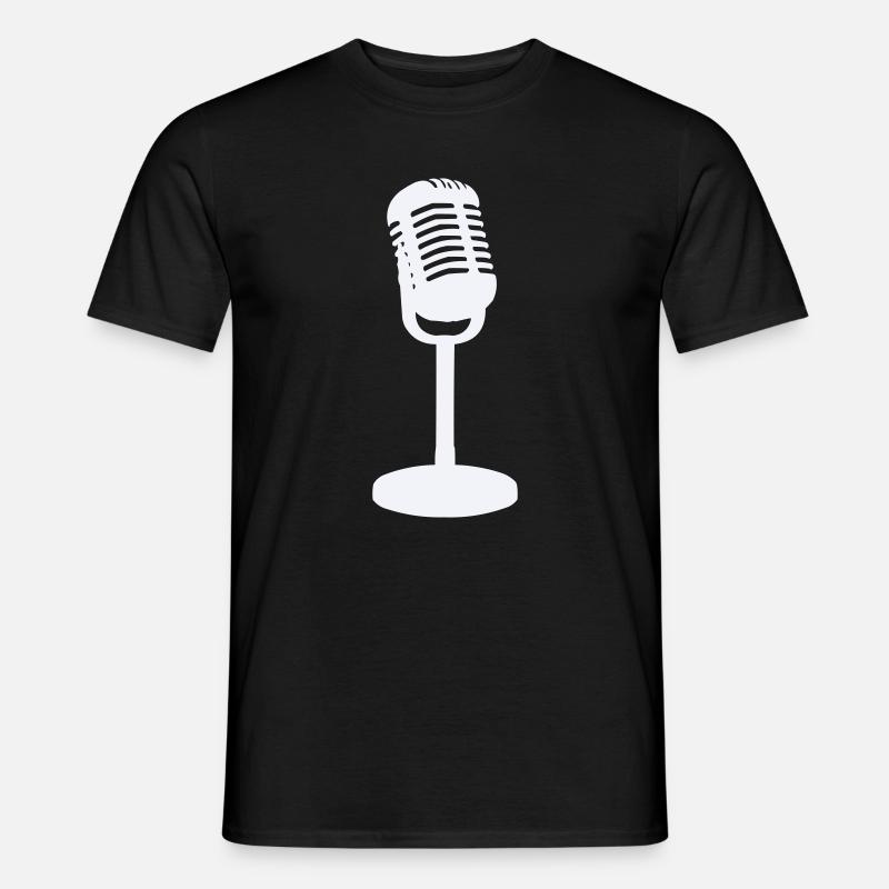 Mikrofon - Männer T-Shirt - Schwarz
