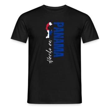 Fabriqué au Panama, né au Panama - T-shirt homme - noir - Devant - AI Model Male 178 light (178cm)