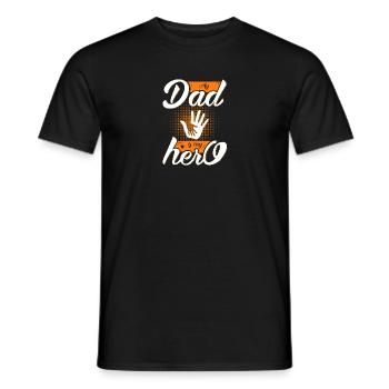 Mon père est mon héros, mon père est mon héros - T-shirt homme - noir - Devant - AI Model Male 178 light (178cm)