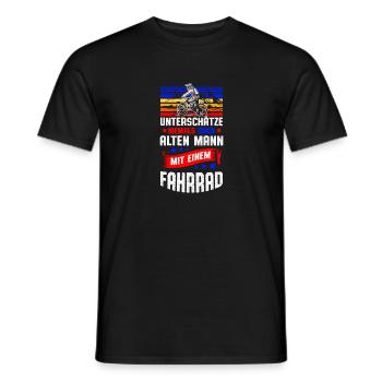 Never underestimate an old man - Men's T-Shirt - black - Front - AI Model Male 178 light (178cm)