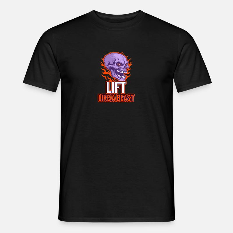 Heben Sie den Schädel wie ein Biest an - Männer T-Shirt - Schwarz