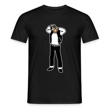 Rockabilly Boy - Men's T-Shirt - black - Front - AI Model Male 178 light (178cm)
