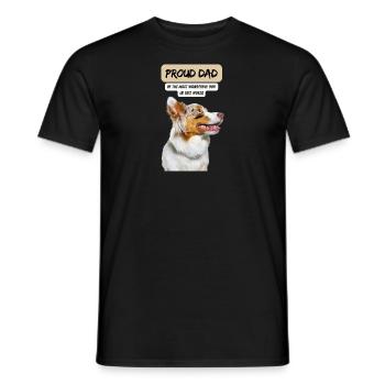 Proud Dad OF the most wonderfull dog in this world - Männer T-Shirt - Schwarz - Vorne - AI Model Male 178 light (178cm)