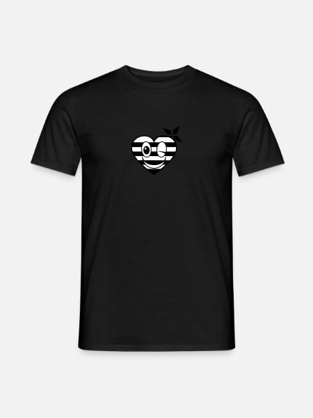 smiley c2b Herz breizh bretagne bretonisch - Männer T-Shirt - Schwarz