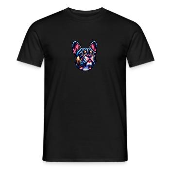 Französisch Bulldogge French Bulldog - Men's T-Shirt - black - Front - AI Model Male 178 light (178cm)