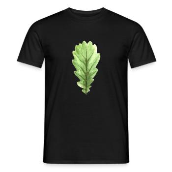 Leaf of an oak - Men's T-Shirt - black - Front - AI Model Male 178 light (178cm)