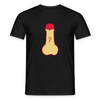 bite penis queue sexe - T-shirt homme - noir - Devant - AI Model Male 178 light (178cm)