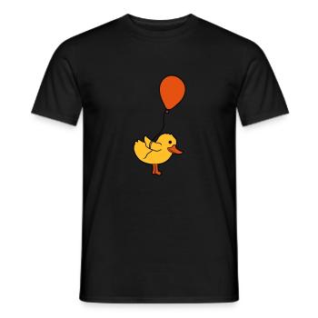 Balloon Little Chick Comic - Men's T-Shirt - black - Front - AI Model Male 178 light (178cm)