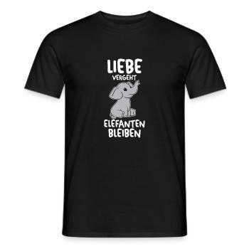 Dickhäuter Rüsseltier Elefant - Männer T-Shirt - Schwarz - Vorne - AI Model Male 178 light (178cm)