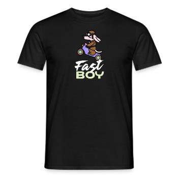 Fast Boy Teckel Chien Cadeau Wiener Dog - T-shirt homme - noir - Devant - AI Model Male 178 light (178cm)