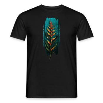 Tropische Pracht: Heliconia-Blume - Männer T-Shirt - Schwarz - Vorne - AI Model Male 178 light (178cm)