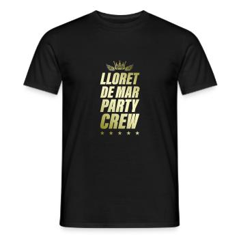 Lloret De Mar Party Crew Gold - Männer T-Shirt - Schwarz - Vorne - AI Model Male 178 light (178cm)