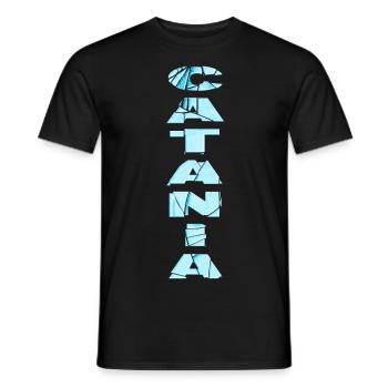 Catane Italie City Font Skyline Accueil - T-shirt homme - noir - Devant - AI Model Male 178 light (178cm)
