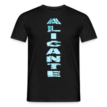 Alicante Espagne City Font Skyline Accueil - T-shirt homme - noir - Devant - AI Model Male 178 light (178cm)
