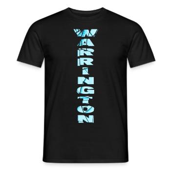 Warrington Angleterre UK City Font Skyline Accueil - T-shirt homme - noir - Devant - AI Model Male 178 light (178cm)