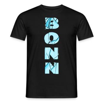 Bonn Allemagne Ville Font Skyline Accueil - T-shirt homme - noir - Devant - AI Model Male 178 light (178cm)