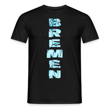 Brême Allemagne City Font Skyline Accueil - T-shirt homme - noir - Devant - AI Model Male 178 light (178cm)