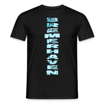 Bremerhaven Allemagne City Font Skyline - T-shirt homme - noir - Devant - AI Model Male 178 light (178cm)