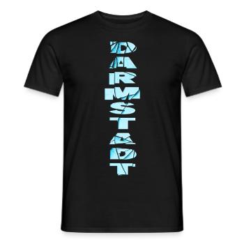 Darmstadt Germany City Font Skyline Home - Men's T-Shirt - black - Front - AI Model Male 178 light (178cm)