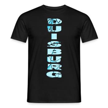 Duisburg Deutschland Stadt Schrift Skyline Heimat - Männer T-Shirt - Schwarz - Vorne - AI Model Male 178 light (178cm)