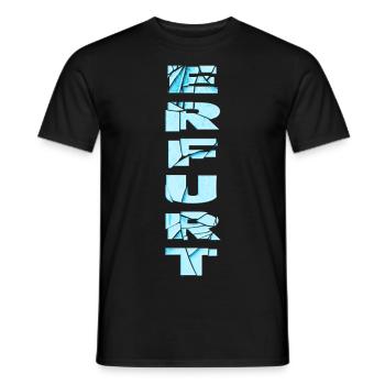 Erfurt Germany City Font Skyline Home - Men's T-Shirt - black - Front - AI Model Male 178 light (178cm)