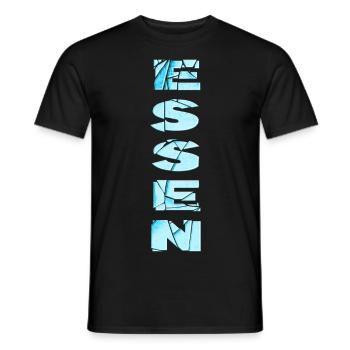 Essen Deutschland Stadt Schrift Skyline Heimat - Männer T-Shirt - Schwarz - Vorne - AI Model Male 178 light (178cm)