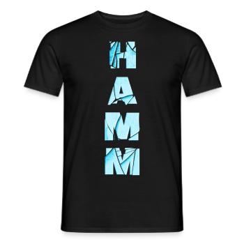 Hamm Deutschland Stadt Schrift Skyline Heimat - Männer T-Shirt - Schwarz - Vorne - AI Model Male 178 light (178cm)