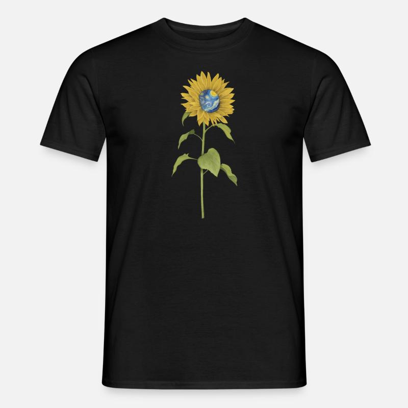 Sonnenblume - Männer T-Shirt - Schwarz