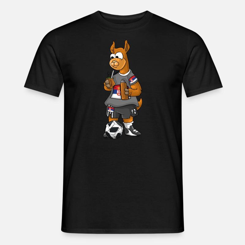 Serbien Fan Lama - Männer T-Shirt - Schwarz