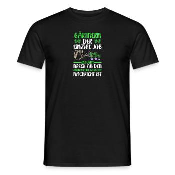 Gardener Hobby Gardener Garden - Men's T-Shirt - black - Front - AI Model Male 178 light (178cm)