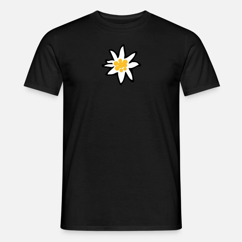 Edelweiss - Männer T-Shirt - Schwarz