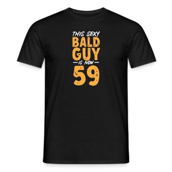 Glatze Kahlköpfigkeit Bart Glatzkopf - Männer T-Shirt - Schwarz - Vorne - AI Model Male 178 light (178cm)