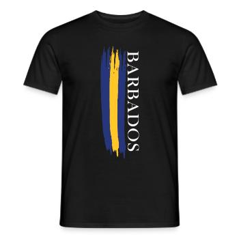 Barbados sketched country colours - Men's T-Shirt - black - Front - AI Model Male 178 light (178cm)
