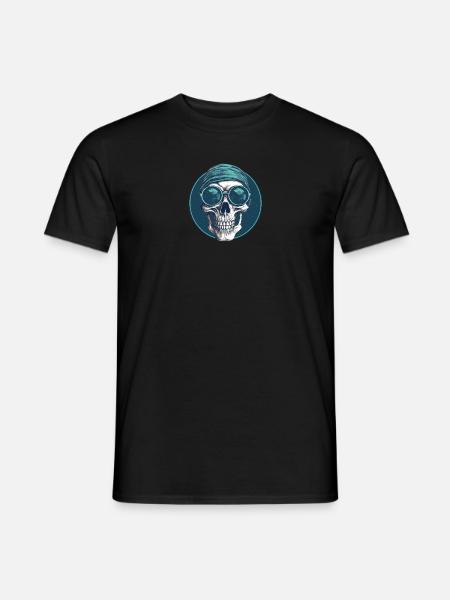 Skull with sunglasses, skull, skeleton - Men's T-Shirt - black