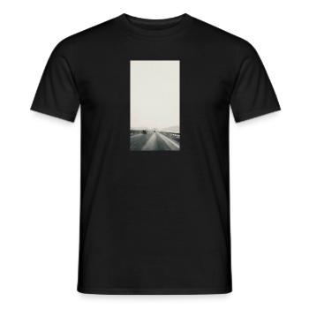 von wo wir kommen & wohin wir gehen - Männer T-Shirt - Schwarz - Vorne - AI Model Male 178 light (178cm)