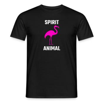 Flamingo, rosa Vogel, tropischer Vogel - Männer T-Shirt - Schwarz - Vorne - AI Model Male 178 light (178cm)