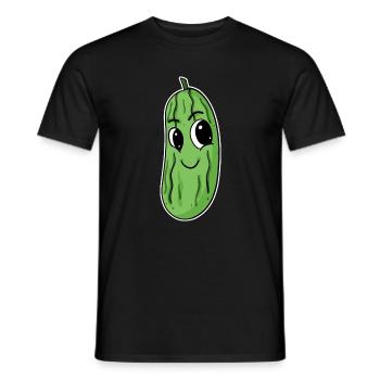 Motif de concombre - T-shirt homme - noir - Devant - AI Model Male 178 light (178cm)