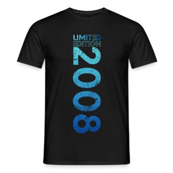 Limited Edition 2008 18th Birthday Gift - Men's T-Shirt - black - Front - AI Model Male 178 light (178cm)