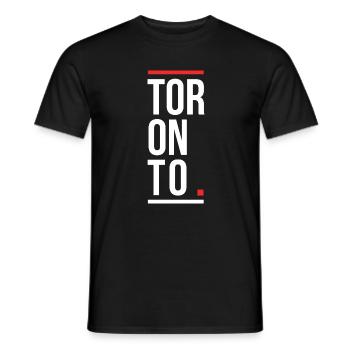 Conception du logo de la ville canadienne de Toronto - T-shirt homme - noir - Devant - AI Model Male 178 light (178cm)