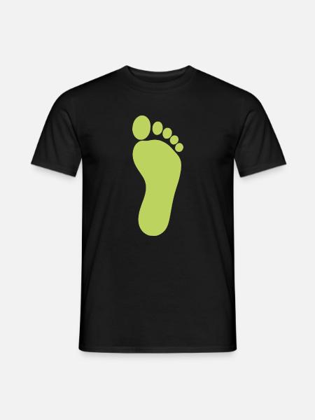 grüner Fuß Füße Fußpflege Podologie Fußpfleger - Männer T-Shirt - Schwarz