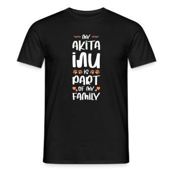 Mein Akita: Teil der Familie - Männer T-Shirt - Schwarz - Vorne - AI Model Male 178 light (178cm)
