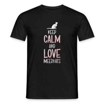 Erdmännchen Tier Fell Wüste - Männer T-Shirt - Schwarz - Vorne - AI Model Male 178 light (178cm)