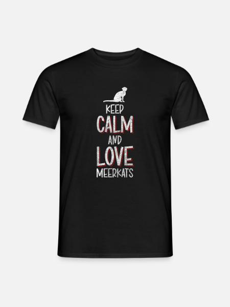 Suricate animal fourrure désert - T-shirt homme - noir